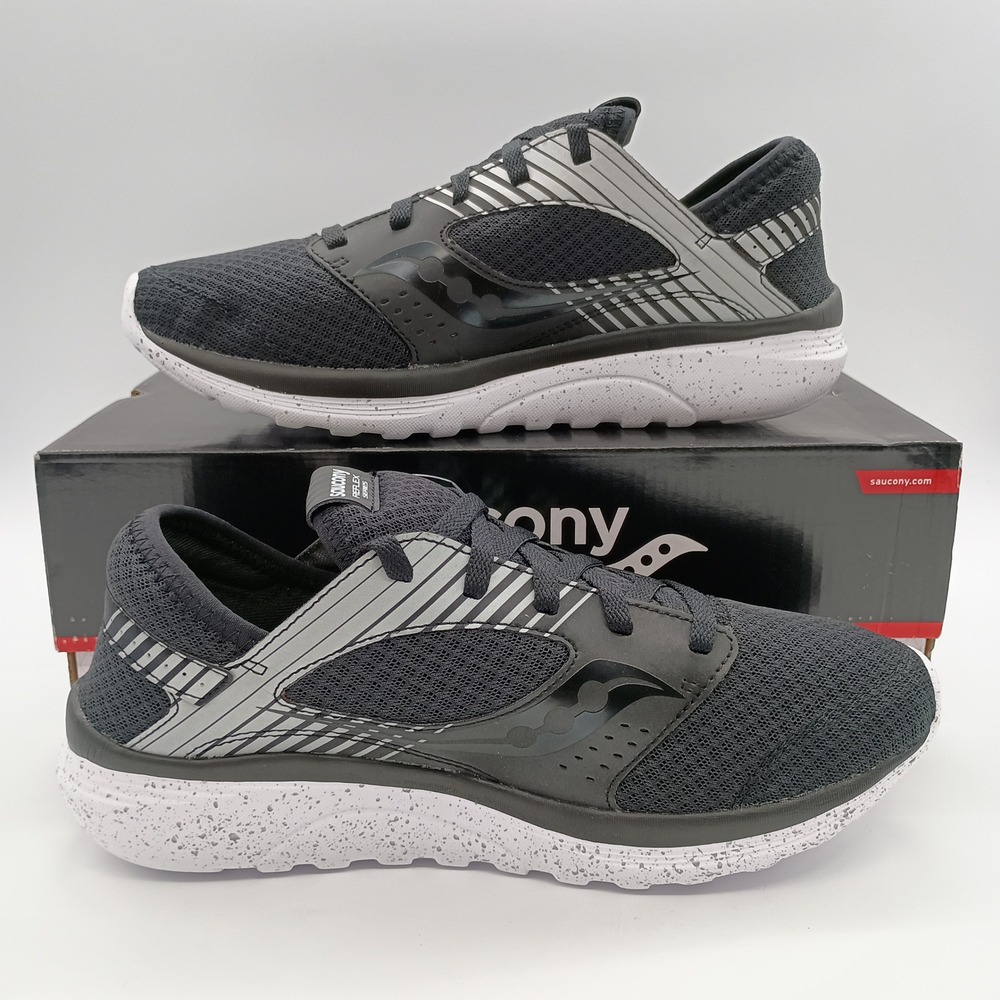 Saucony Kineta Relay Reflex Womens 10 Running Shoes Black Silver S15315-1